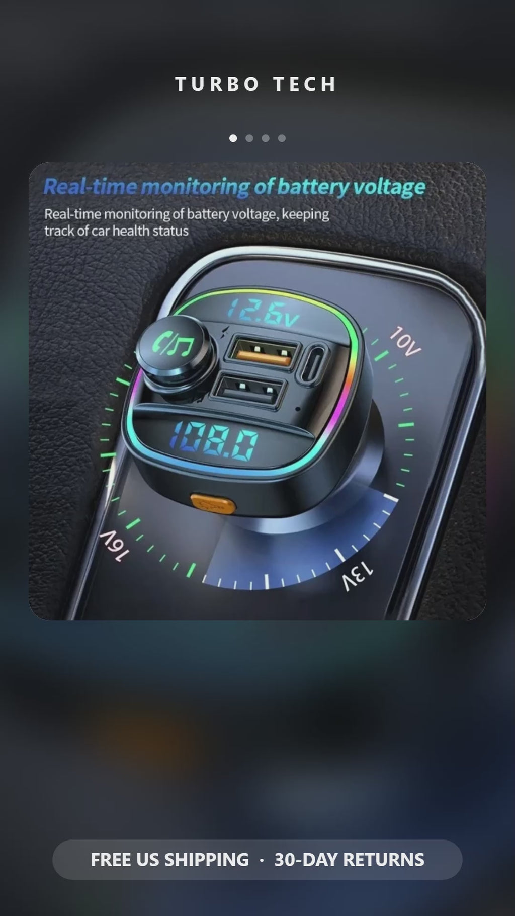 Bluetooth FM transmitter and car charger video